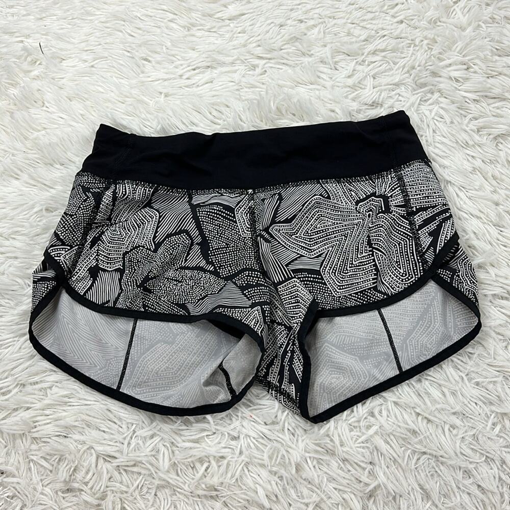Lululemon Speed Short Dottie Tribe White Black / Black